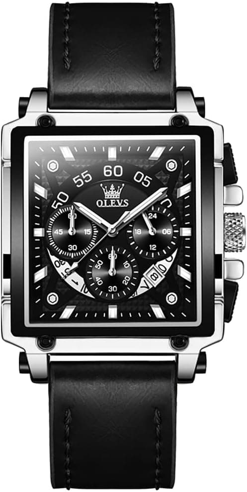 OLEVS Montre chronographe à Quartz Japonais pour Homme Classique et élégante - avec Date - Étanche - Cadeau pour Homme