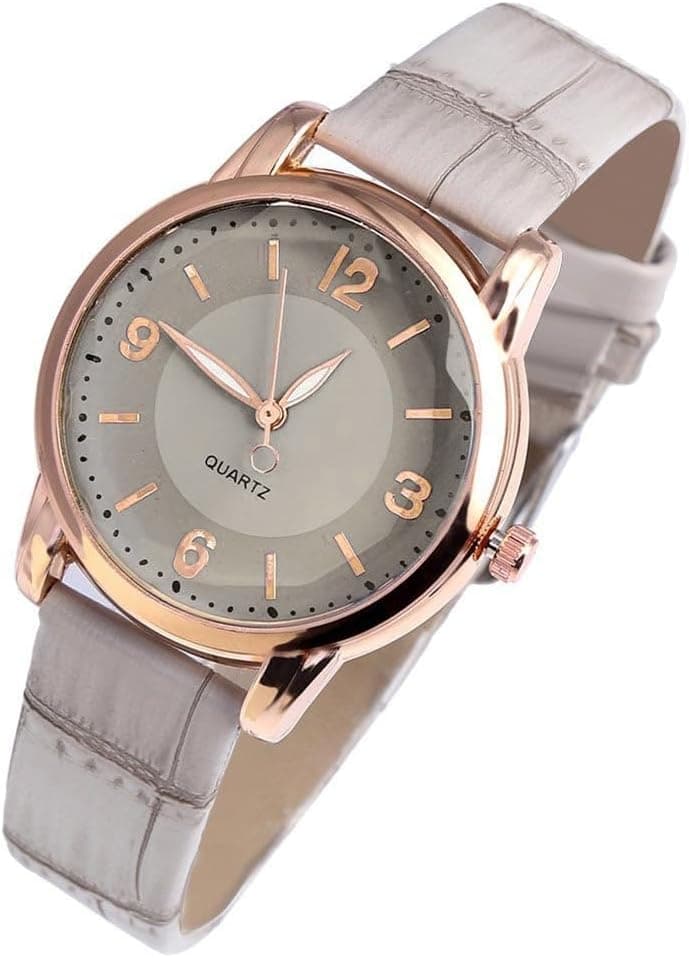 Montre à quartz lumineuse pour femme - Bleu - Verre haut de gamme - Distingué - Montre numérique pour femme, gris, taille unique