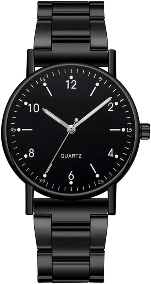 Montre à quartz avec cadran haut de gamme - Lumineuse - En acier inoxydable - Pour femme