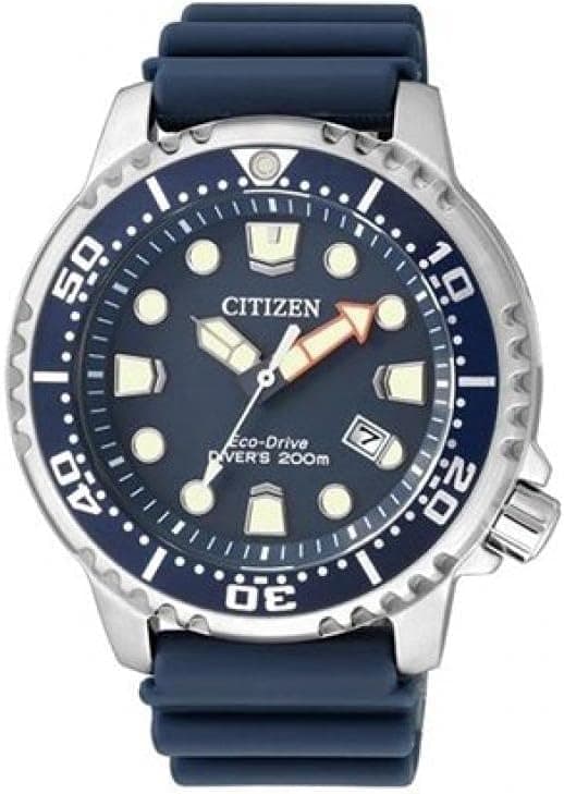 Citizen Montre analogique Eco-Drive pour Homme avec Bande élastique Promaster Marine