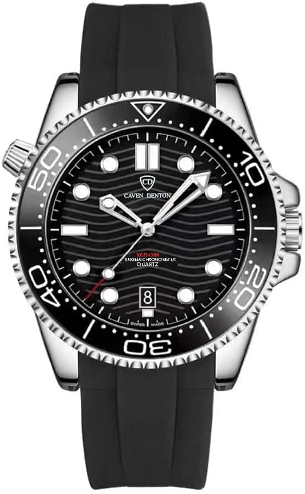 AuRiver Montre Homme Étanche, Bracelet-Montre Analogique à Quartz, Lumineux Mode Loisirs avec Calendrier et Bracelet en Silice