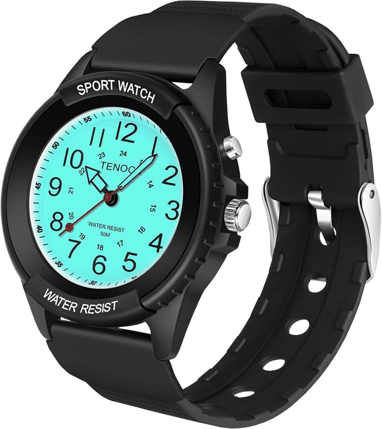 Montre De Sport pour Femmes Montre Analogique à Quartz pour Hommes Montre éTanche 50M avec Veilleuse