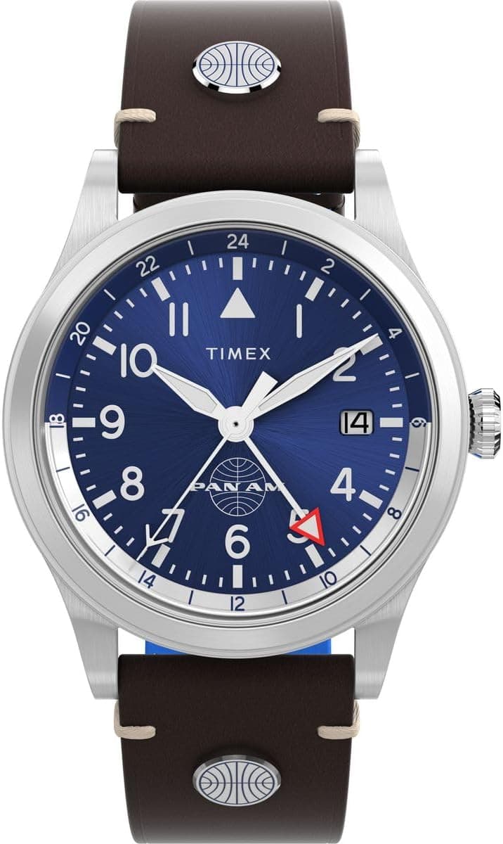 Timex Montre Quartz Analogique pour Hommes Waterbury GMT x Pan Am