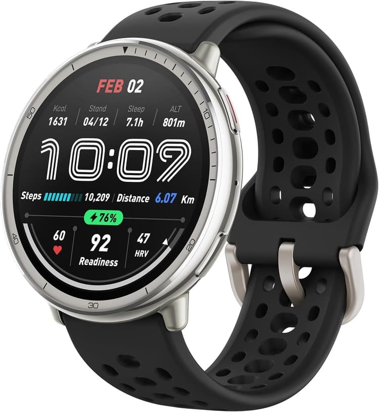 Amazfit Active 2 Smart Watch 44mm, AI, Contrôle Vocal, GPS et Cartes incluses, Batterie 10 Jours, Montre Intelligente, 160+ Modes Sportifs, 5 ATM Water Resistant pour Android et iPhone
