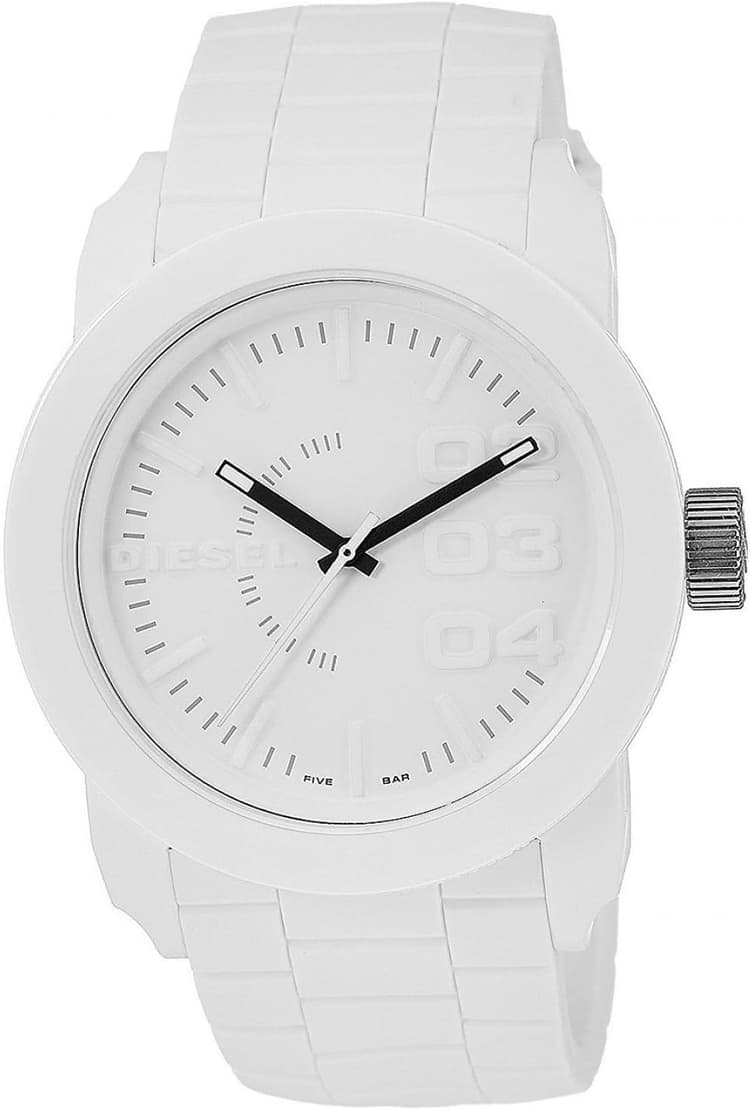 Diesel Double Down Watch for Men, Quartz Movement with Silicone Strap