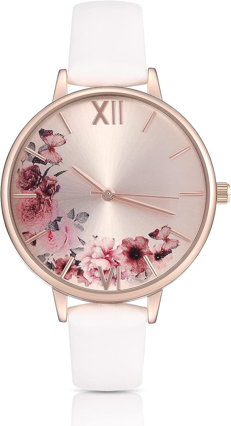 Montres Femmes Bracelet en Cuir Montres à Quartz de Luxe étanche Mode Montre-Bracelet créative pour Femmes Filles Dames