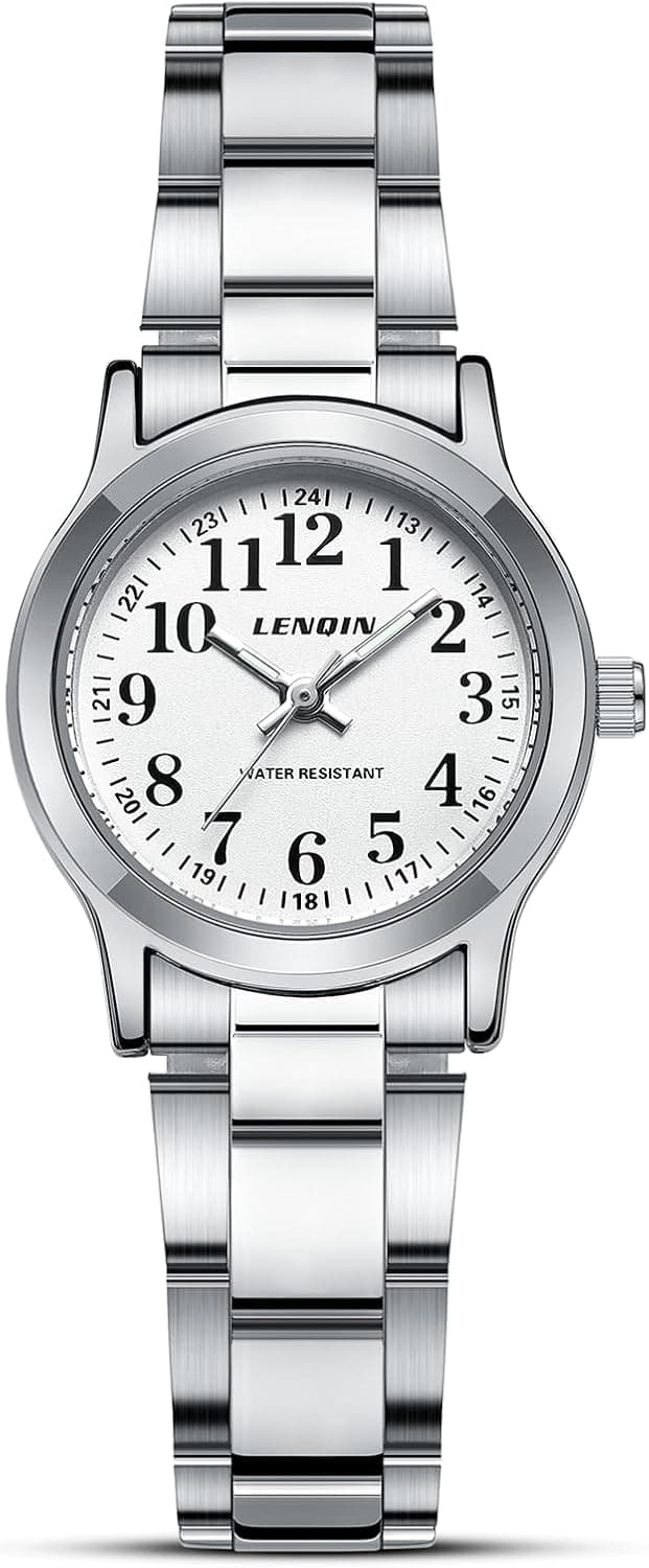 LN LENQIN Montres pour Femmes Montres analogiques à Quartz avec Bracelets en Acier Inoxydable Montres-Bracelets étanches 30M pour Femme Montre pour Femme avec Aiguilles Lumineuses
