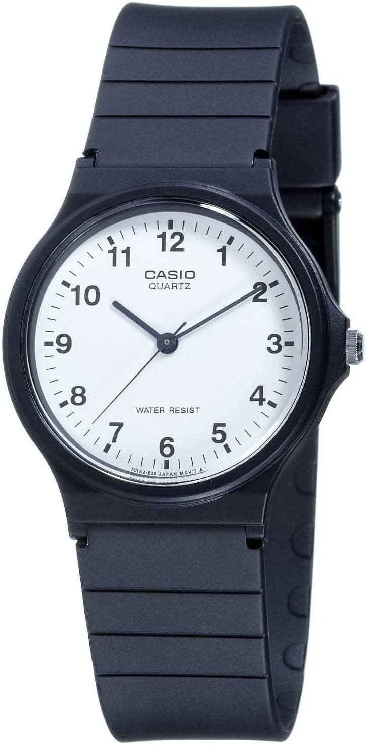 Casio Collection - Montre Unisexe Analogique avec Bracelet en Résine - MQ-24-7BLLEG