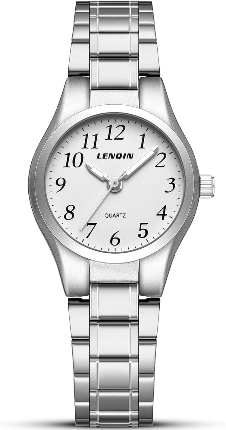LN LENQIN Montre Femme Montres à Quartz analogiques pour Femmes Montres-Bracelets pour Femmes étanches avec Bracelet en Acier Inoxydable