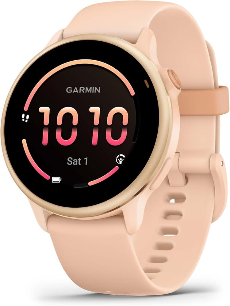 Garmin vívoactive 6 - Montre connectée avec GPS Forme & santé avec écran Ultra-Lumineux - Pink Dawn avec boîtier Rose pêche