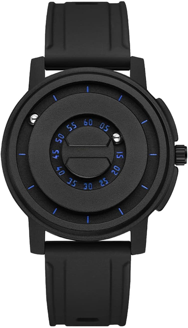Montre à Lévitation Magnétique, Montre à Quartz Minimaliste Unisexe avec Cadran à Boule de Lévitation, 41 mm, Étanche Jusqu'À 30 M, Style Décontracté et Professionnel