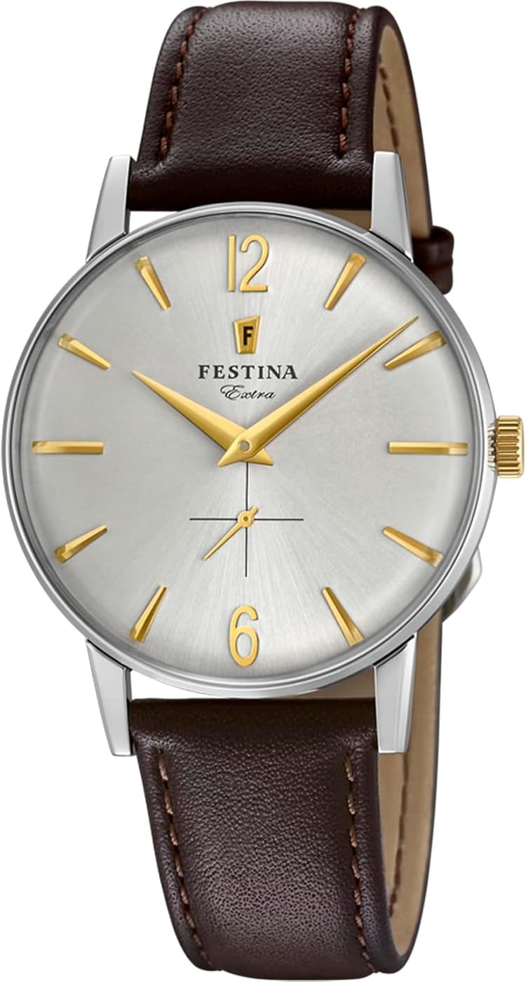 Festina Montre Analogique Homme Cuir - Mouvement à Quartz - Montre Homme - Style Vintage et Élégant - F20248 - Special Prices