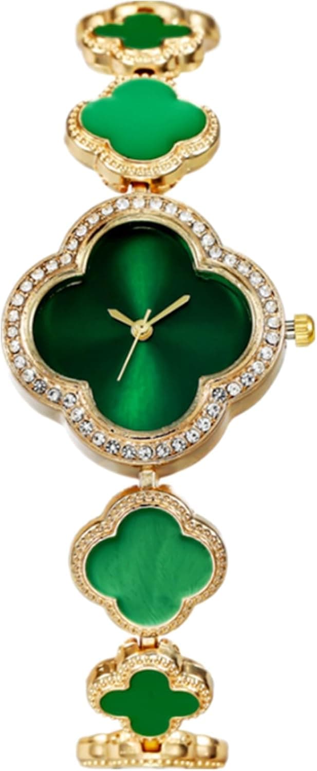 Montre Femme，sous-Cadrans de Mode chaîne Haut de Gamme Montre à Quartz Femmes calcédoine Bijoux Bracelet Montre Femme Lumineux étanche Montre à Quartz rétractable Montre Femme