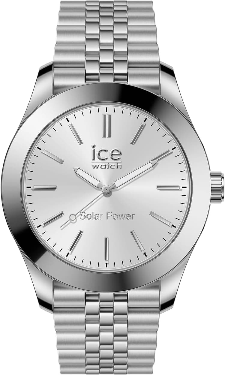 ICE-WATCH - Ice Steel Solar - Montre pour Homme avec Bracelet en Metal (Medium)