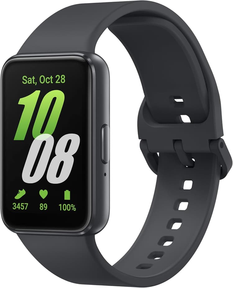 Samsung Galaxy Fit3 - Montre connectée avec écran AMOLED de 40 mm, corps en aluminium, suivi complet de l’activité physique et de la santé, batterie jusqu’à 13 jours, charge rapide, 5 ATM, gris