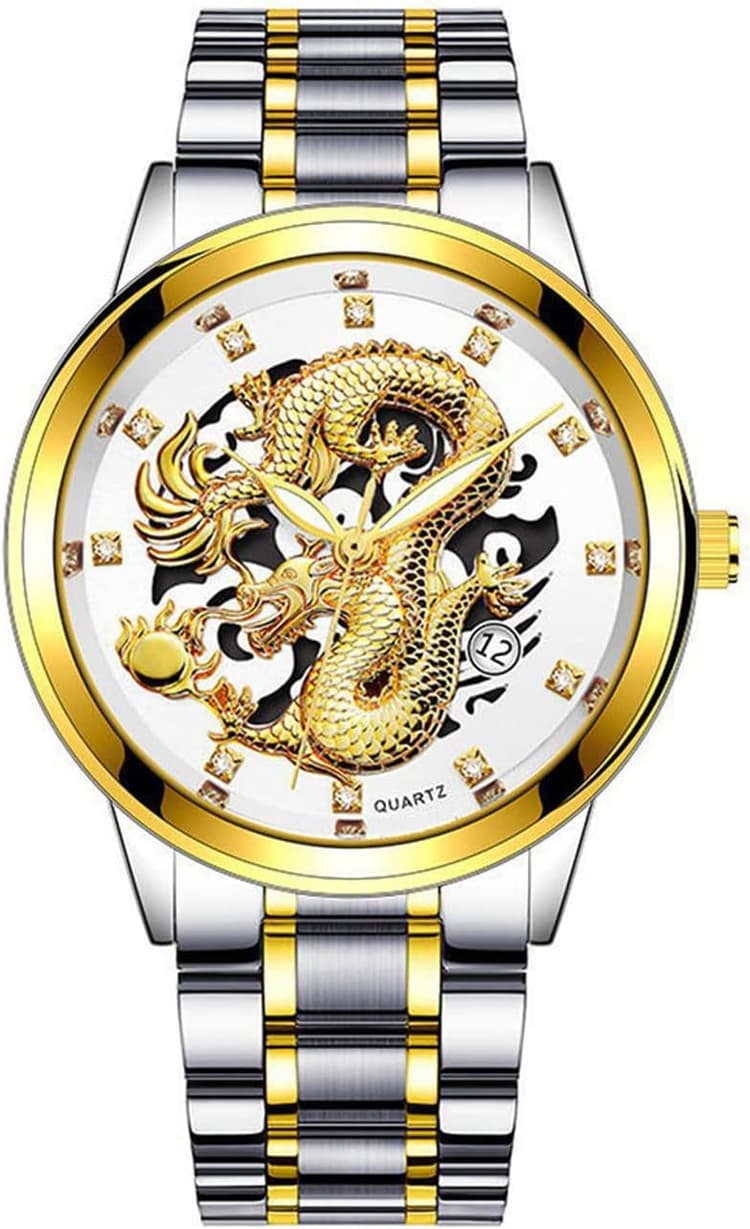 Montre à quartz parlante en acier inoxydable pour homme