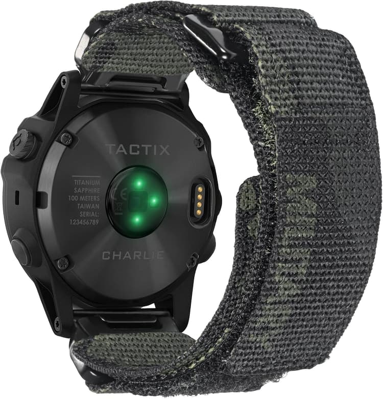 Compatible avec Garmin Bracelet de montre en nylon super résistant avec boucle tissée pour fēnix/Forerunner/Approach/MARQ/quatix/D2 Series Bracelet de rechange robuste pour homme