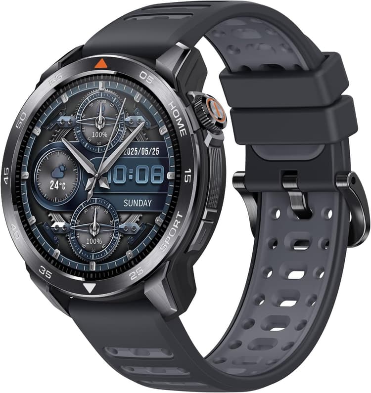 Mibro GS Pro2 Montre Connectée Homme Sport 1,43" AMOLED, avec GPS pour Running/Randonnée, Spécialisé dans Le Style Padel, 150 Modes Sportifs, Appel Bluetooth, Autonomie 20J (Gris Foncé)