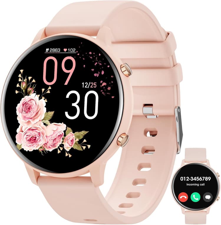 Hwagol Montre Connectée Homme Femme 1.39" Smartwatch avec Podometre, Moniteur Sommeil, avec 140+ Sportifs, Smartwatch Montre Intelligente Bracelet pour Android iOS