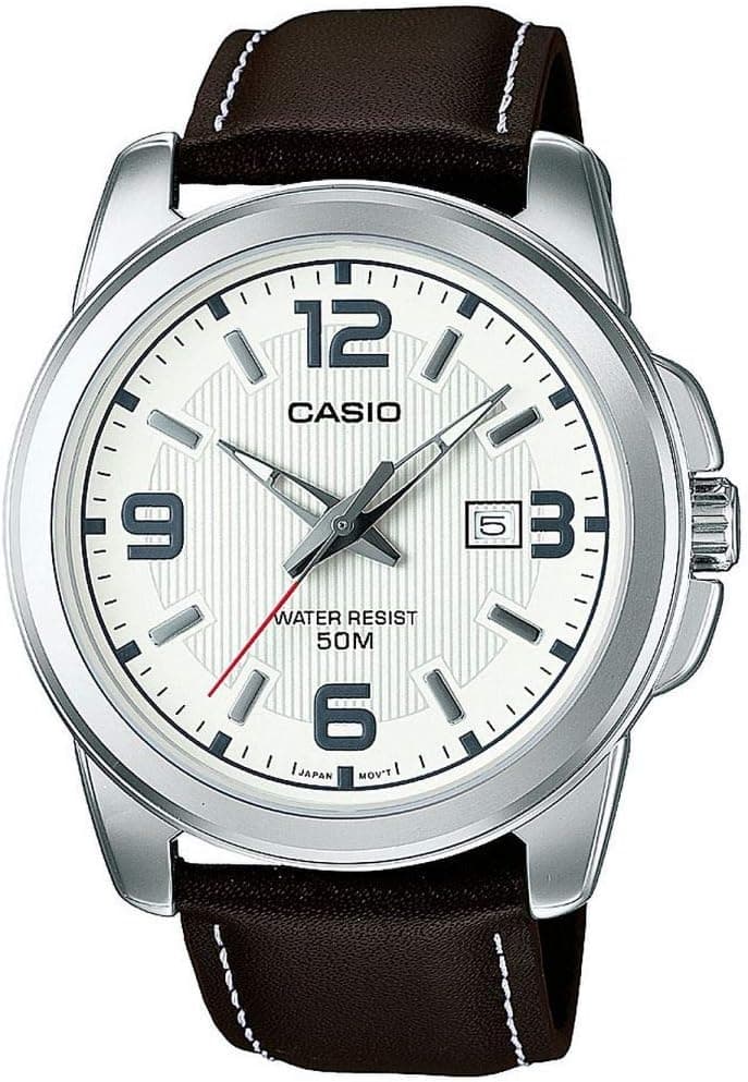 Casio Herren Analog Quarz mit Edelstahl Armbanduhr
