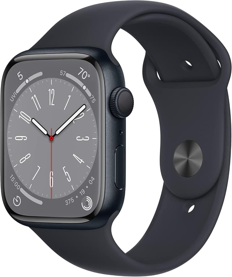 Apple Watch Series 8 (GPS, 45mm) Coque en Alluminium Minuit avec Bracelet de Minuit,Taille Unique (Reconditionné)