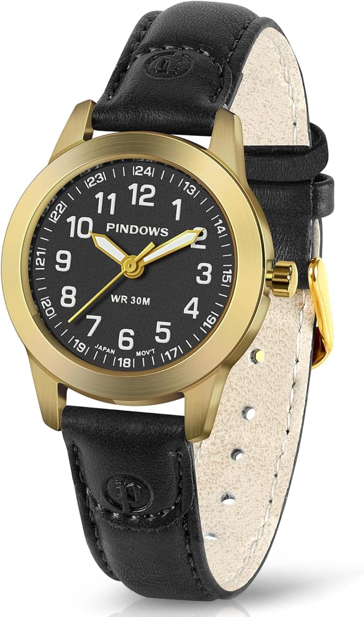 Montre pour Femme Montres Analogiques à Quartz Mini Montre Habillée Femme Cadran Facile Étanche Bracelet en Cuir Style Classique Décontractée et élégante Montres-Bracelets pour Femme