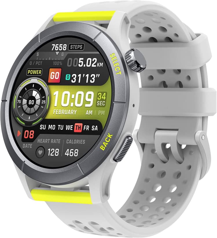 Amazfit Cheetah, 47 mm, Running Montre Intelligente avec GPS Double Bande, Navigation d'itinéraire et Cartes Hors Ligne, Moniteur de Fréquence Cardiaque, Alexa Intégré, Tutonomie de 14 Jours
