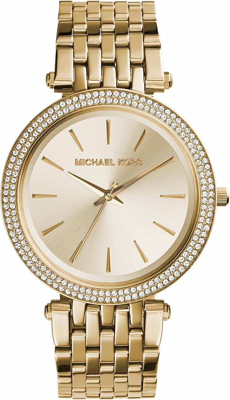 Michael Kors Montre Darci pour Femme, Mouvement à Quartz Trois Aiguilles Ton Or avec Bracelet en Acier Inoxydable