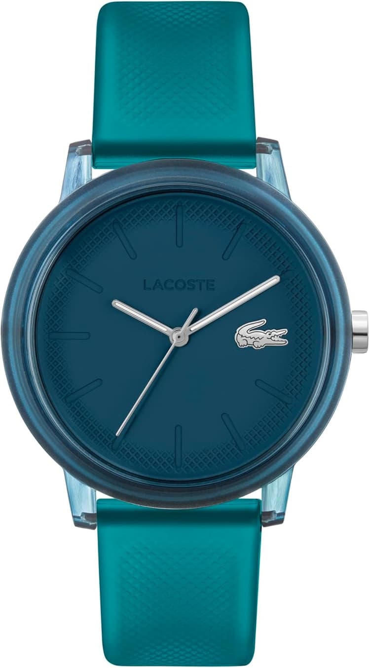 Lacoste Montre Analogique à Quartz pour Homme ou Femme de la Collection Lacoste.12.12. avec Un élégant Bracelet en Silicone à Texture Petit piqué