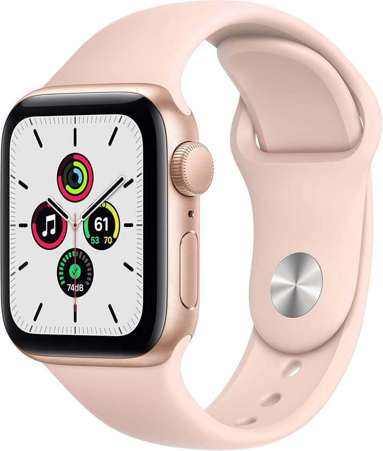 Apple Watch SE 2020 (GPS, 40MM) Boîtier En Aluminium Or Avec Bracelet Sport Pamplemousse (Reconditionné)