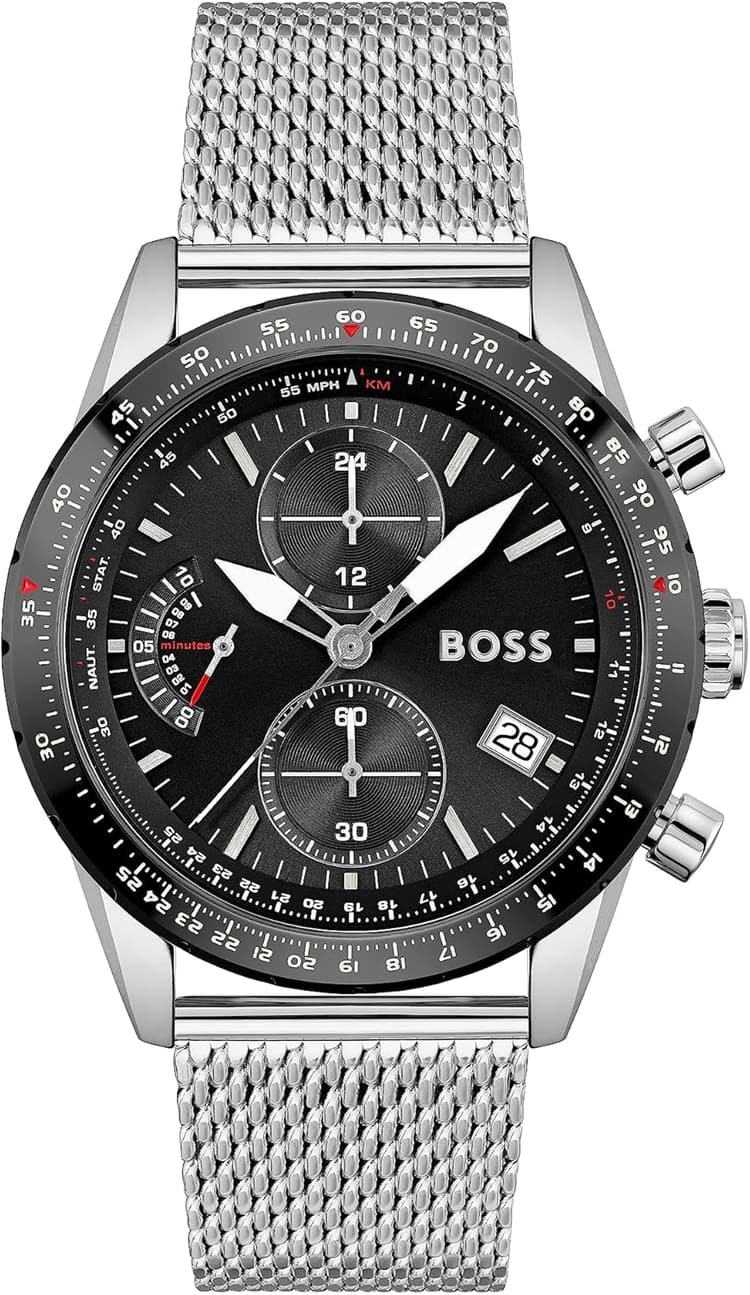BOSS Montre-Bracelet pour Homme Chronographe Quartz Pilot Edition