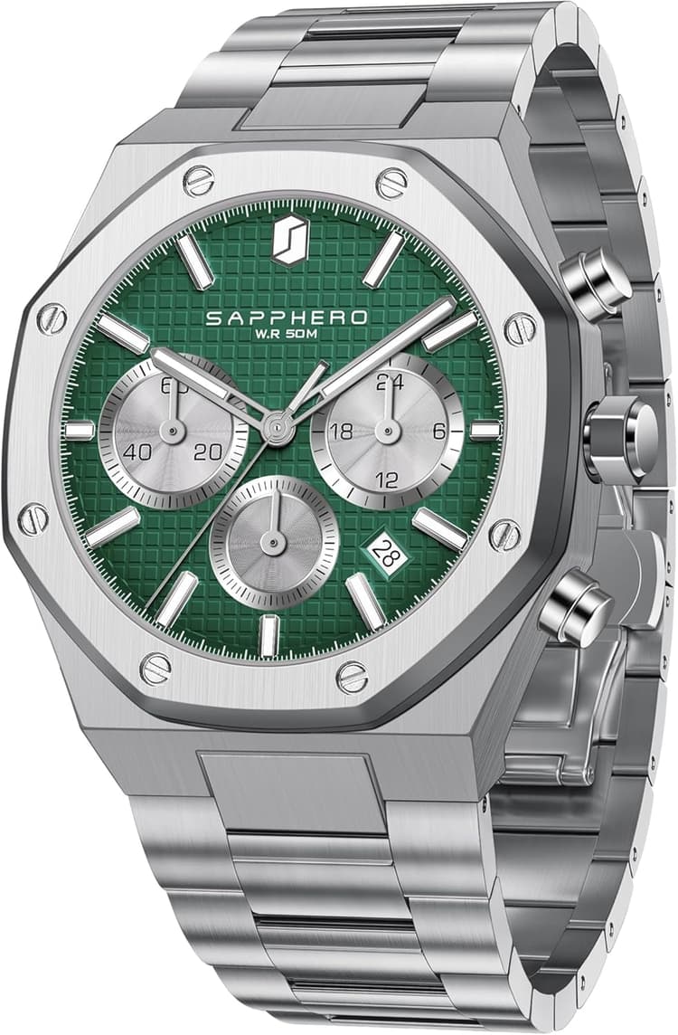 SOPPHERO Montres pour Hommes Luxe 50M Waterproof Montre-Bracelet pour Homme Business Date Sport Temps Mode Bracelet en Acier Montre Cadeau pour Homme