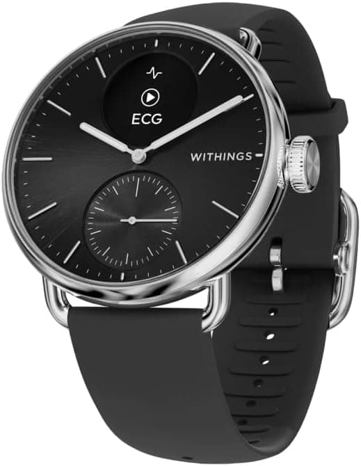 WITHINGS ScanWatch 2 Montre connectée pour homme et femme, électrocardiogramme ECG, SpO2, température, suivi du sommeil, santé respiratoire, activités, calories, étanche, batterie de 30 jours, Android