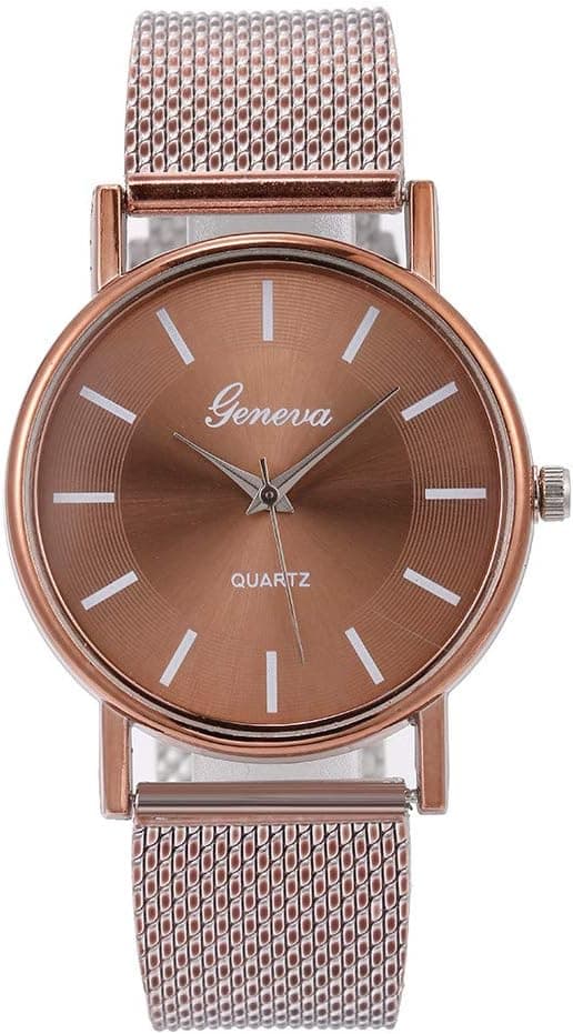 Woman's Life Montre à quartz haut de gamme en verre bleu pour femme