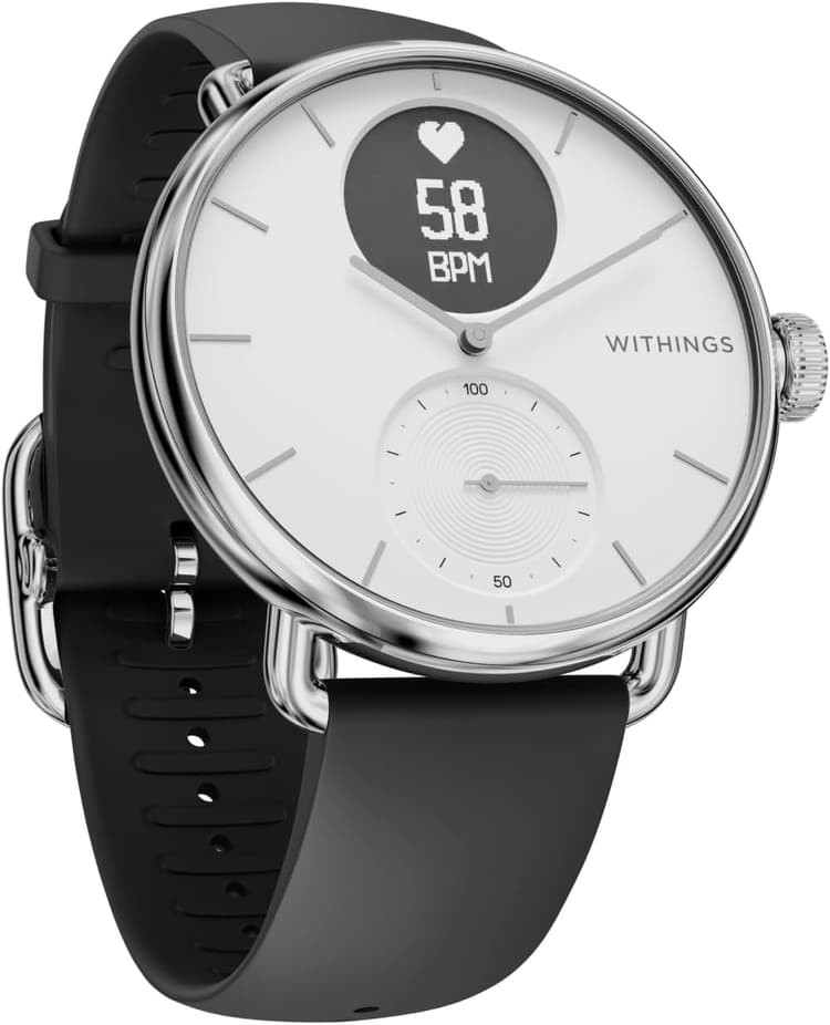 Withings ScanWatch Horizon Montre Intelligente Hybride avec ECG, fréquence Cardiaque, oxymètre – Autonomie de la Batterie de 30 Jours – Montre Intelligente pour Homme et Femme – Tracker d'activité –