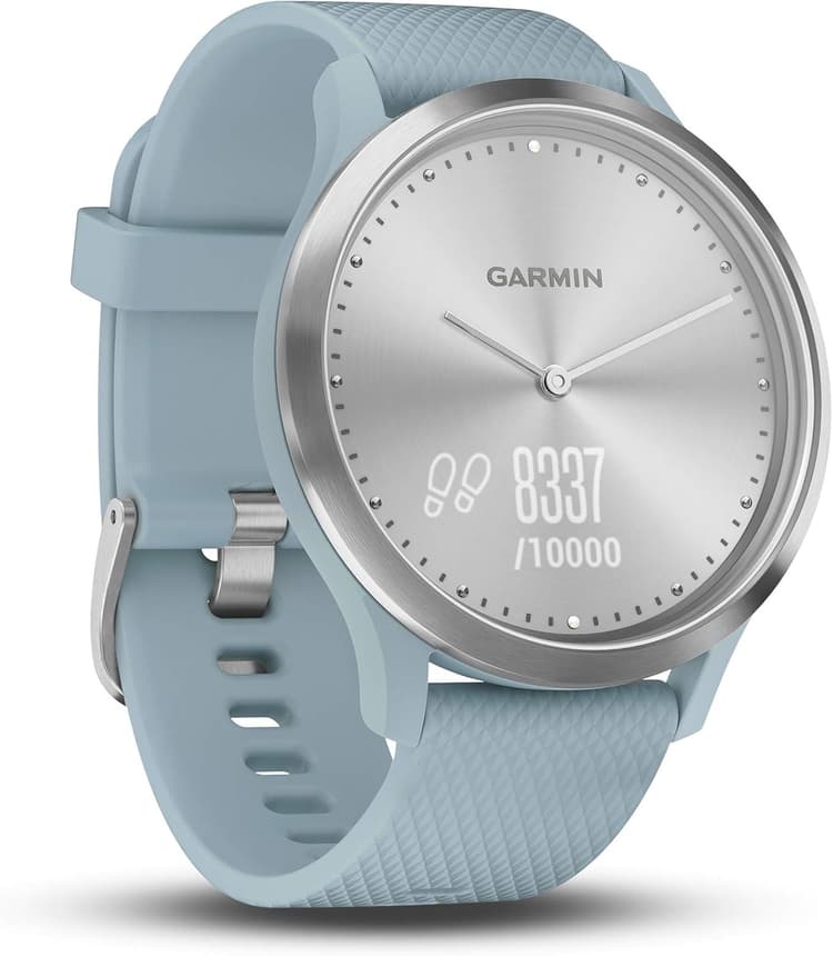 Garmin Montre connectée avec Ecran tactile Hybride Bleu, 010-01850-08, 43mm