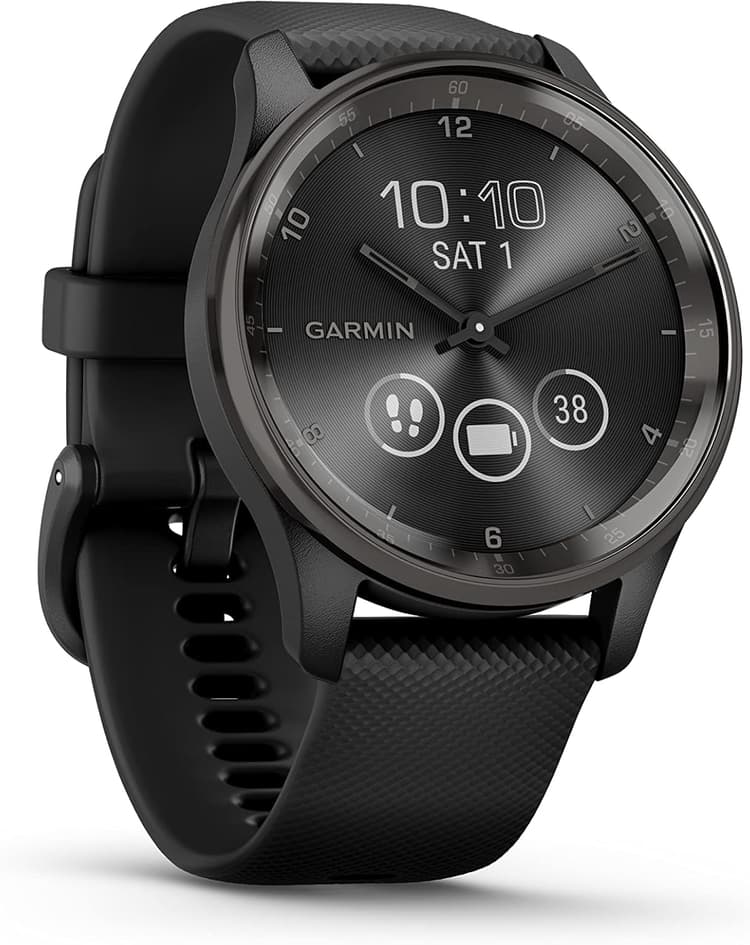 Garmin vívomove Trend - Montre connectée Hybride - Gray avec Bracelet Noir